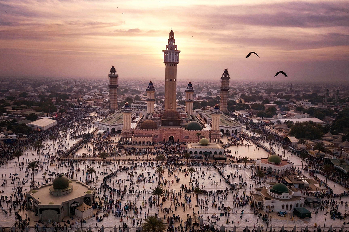 Vue aérienne de la Grande Mosquée de Touba